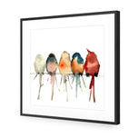 Watercolour Birds on Branch