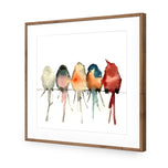 Watercolour Birds on Branch