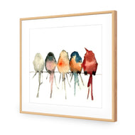Watercolour Birds on Branch