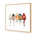 Watercolour Birds on Branch