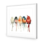 Watercolour Birds on Branch