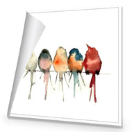 Watercolour Birds on Branch