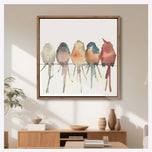 Watercolour Birds on Branch