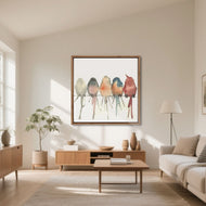 Watercolour Birds on Branch