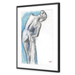 Bathing Nude Blue By Edgar Degas