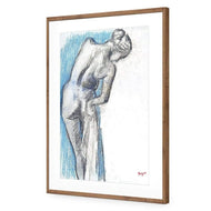 Bathing Nude Blue By Edgar Degas