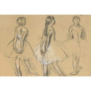 Three Sketches of a Dancer By Edgar Degas