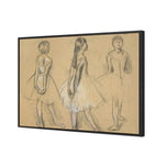 Three Sketches of a Dancer By Edgar Degas