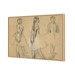 Three Sketches of a Dancer By Edgar Degas