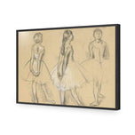 Three Sketches of a Dancer By Edgar Degas