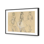 Three Sketches of a Dancer By Edgar Degas