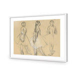 Three Sketches of a Dancer By Edgar Degas
