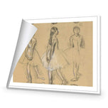 Three Sketches of a Dancer By Edgar Degas