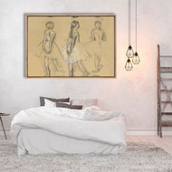 Three Sketches of a Dancer By Edgar Degas