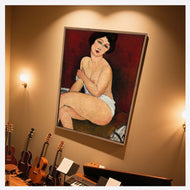 Sitting Nude By Modigliani