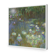 White and Purple Water Lilies by Monet