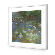 White and Purple Water Lilies by Monet