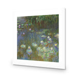 White and Purple Water Lilies by Monet