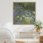 White and Purple Water Lilies by Monet