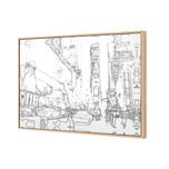 New York Taxis, Drawing Border People