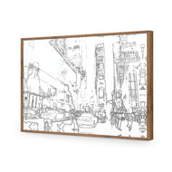 New York Taxis, Drawing Border People