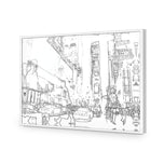 New York Taxis, Drawing Border People