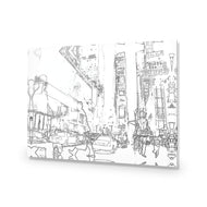 New York Taxis, Drawing Border People
