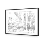 New York Taxis, Drawing Border People