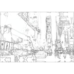 New York Taxis, Drawing Border People