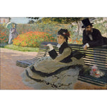 Camille Monet on a Bench by Monet