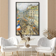 July 14th Bastille Day on Rue Daunou 1910 by Childe Hassam