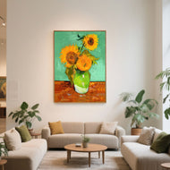 Sunflower On Green