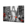 Shopping in Paris BW with Red
