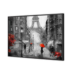 Shopping in Paris BW with Red