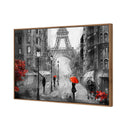 Shopping in Paris BW with Red