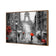 Shopping in Paris BW with Red