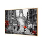 Shopping in Paris BW with Red