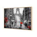Shopping in Paris BW with Red