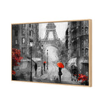 Shopping in Paris BW with Red