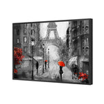 Shopping in Paris BW with Red