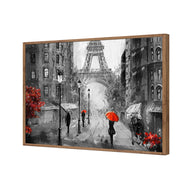 Shopping in Paris BW with Red