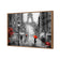 Shopping in Paris BW with Red
