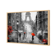 Shopping in Paris BW with Red