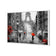 Shopping in Paris BW with Red
