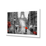 Shopping in Paris BW with Red