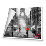 Shopping in Paris BW with Red