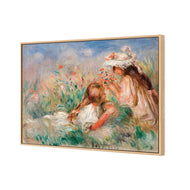 Two Girls on the Riverbank - by Auguste Renoir