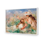 Two Girls on the Riverbank - by Auguste Renoir