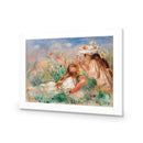 Two Girls on the Riverbank - by Auguste Renoir