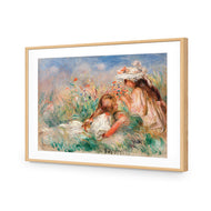 Two Girls on the Riverbank - by Auguste Renoir